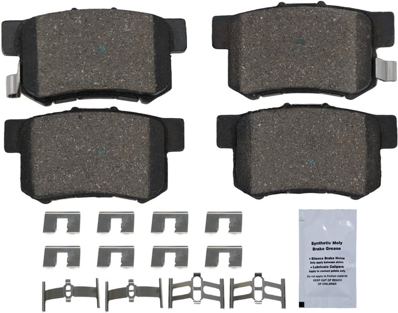HUSCH D537 Rear Ceramic Brake Pads Kit Fit For Acura CL 1997-1999, For ILX 2013-2022, For Integra 1997-1998, For Acura RSX 2002-2006, For Honda Accord 1991-2007, For Civic 2008-2015 - Image 2